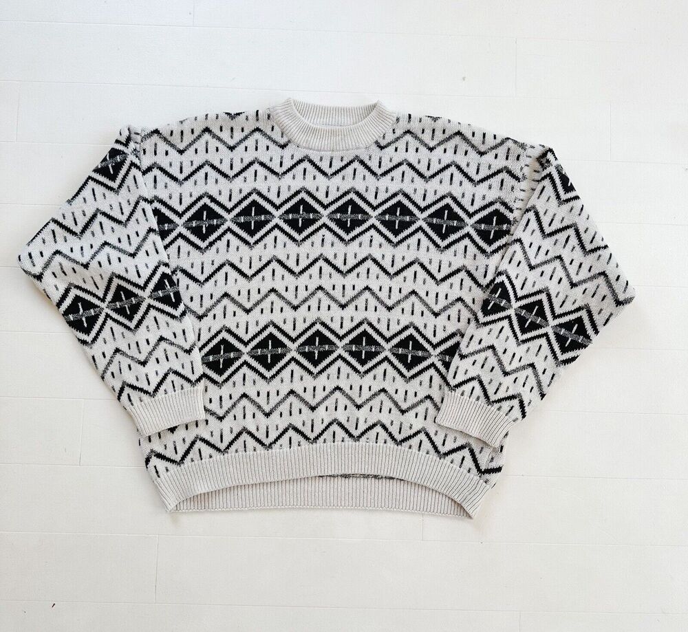 Vintage 90s Studio Winter Crewneck Sweater L